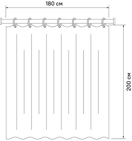 Штора для ванной IDDIS Basic B08P218i11 180х200 фото 4 Штора для ванной IDDIS Basic B08P218i11 180х200 фото 4