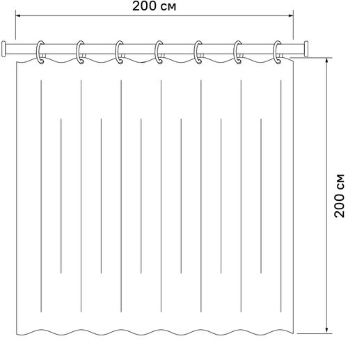 Штора для ванной IDDIS Chequers White фото 7 Штора для ванной IDDIS Chequers White фото 7