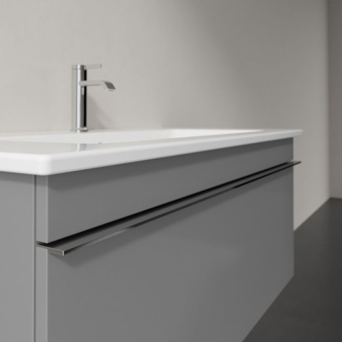 Мебель для ванной Villeroy & Boch Venticello 95 glossy grey, с ручкой хром фото 4