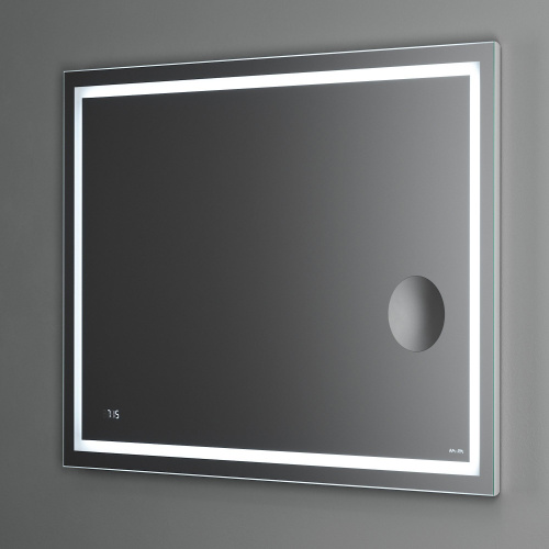 Зеркало AM.PM Gem 100 с LED-подсветкой, часами и косметическим зеркалом фото 4