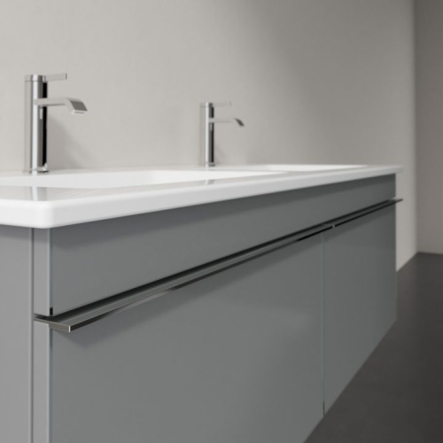 Мебель для ванной Villeroy & Boch Venticello 125 glossy grey, с ручками хром фото 4