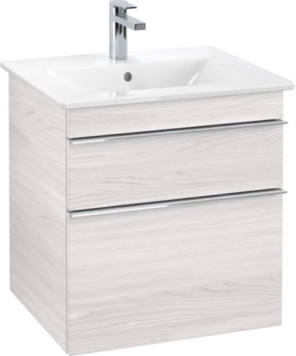 Мебель для ванной Villeroy & Boch Venticello 55 white wood, с ручками хром фото 3