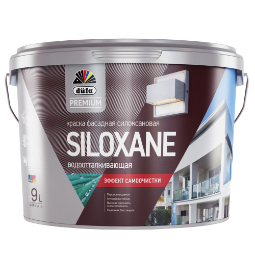 Краска фасадная акрил-силоксановая Dufa Premium Siloxane база 3 9 л.