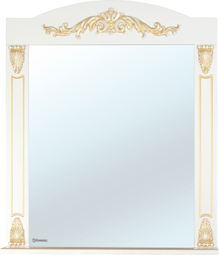 Зеркало Bellezza Луиза 80 бежевое патина золото