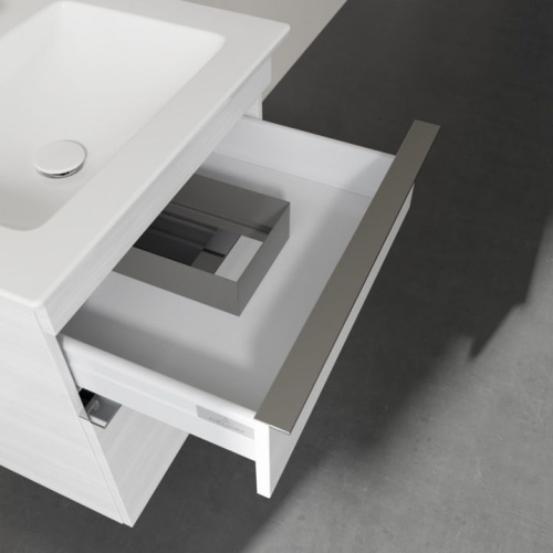 Мебель для ванной Villeroy & Boch Venticello 55 white wood, с ручками хром фото 5