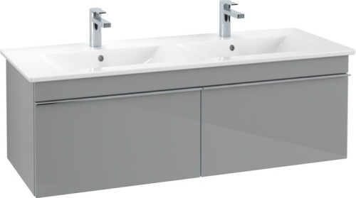 Мебель для ванной Villeroy & Boch Venticello 125 glossy grey, с ручками хром фото 3