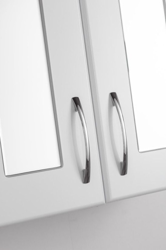 Шкаф Style Line Эко Стандарт 48 с зеркальными вставками, белый фото 2