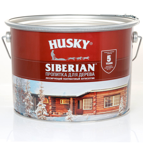 Антисептик Husky Siberian алкидная, деревозащитный, лессирующий, полуматовый
