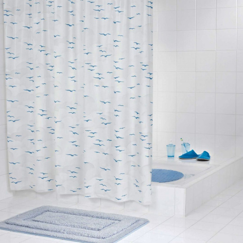 Штора для ванной Ridder Sylt 32313 голубой, 180x200 Штора для ванной Ridder Sylt 32313 голубой, 180x200