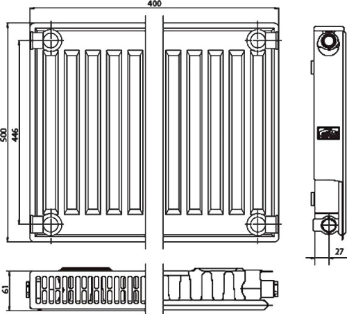 Радиатор стальной Kermi FKO 110504 тип 11 фото 3