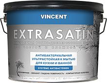Краска Vincent Extrasatin акриловая, для стен и потолков, влагостойкая