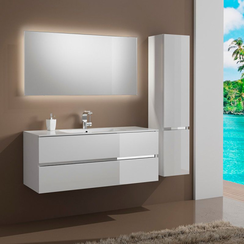Мебель для ванной Sanvit Кубэ-2 120 белый глянец фото 4