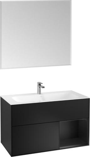 Мебель для ванной Villeroy & Boch Finion G040PDPD 100 с подсветкой и освещением стены фото 6