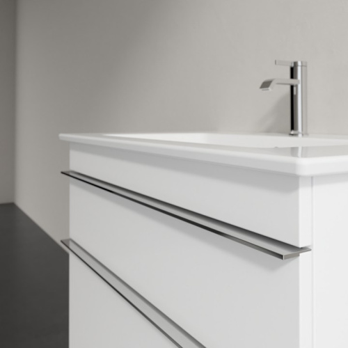 Мебель для ванной Villeroy & Boch Venticello 80 glossy white, с ручками хром фото 4