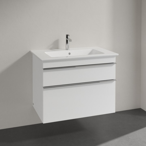 Мебель для ванной Villeroy & Boch Venticello 80 glossy white, с ручками хром фото 2
