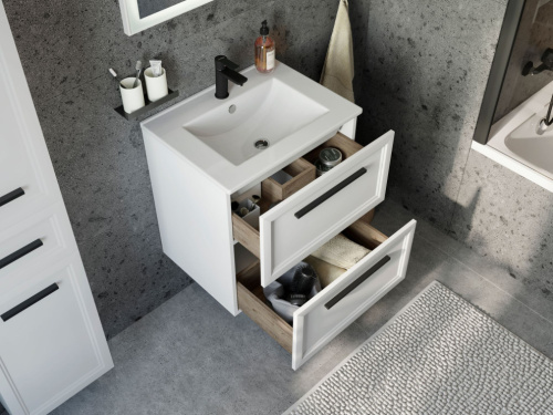 Мебель для ванной STWORKI Эстерсунд 60 белая матовая фото 5