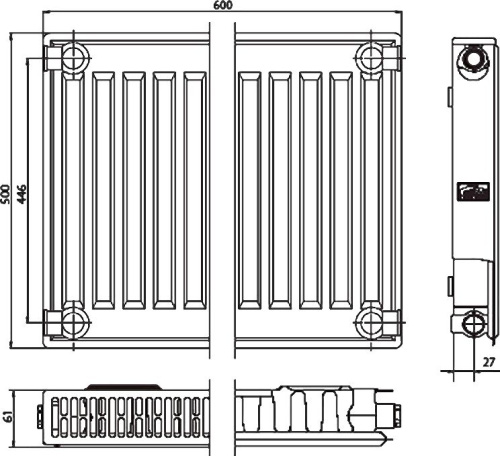 Радиатор стальной Kermi FKO 110506 тип 11 фото 3