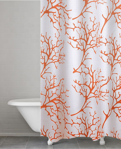 Штора для ванной Ridder Coral 403212 оранжевая фото 2