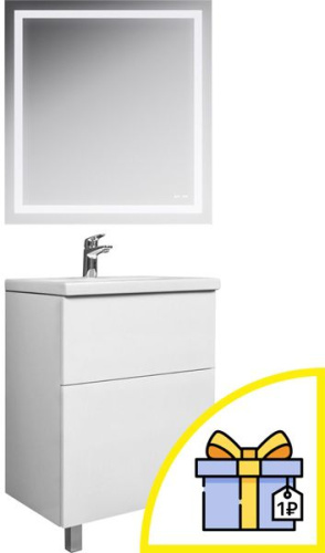 Мебель для ванной AM.PM Gem 60 белый глянец, с 2 ящиками + Сертификат AM.PM на 30 дней подписки на медиасервис фото 12