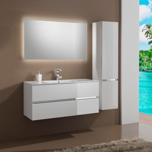 Мебель для ванной Sanvit Кубэ-2 90 белый глянец фото 4