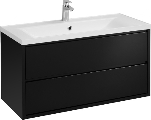 Мебель для ванной AQUATON Римини New 80 черная фото 3