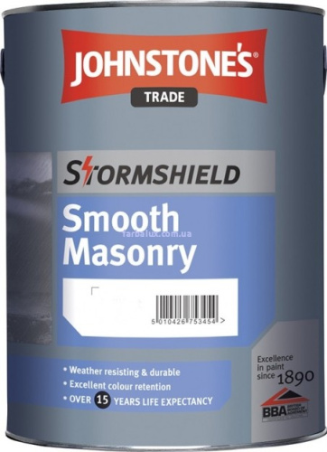 Краска фасадная Johnstone`s Stormshield Smooth Masonry база L 5 л.