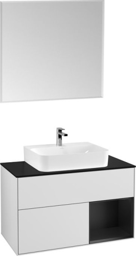 Мебель для ванной Villeroy & Boch Finion G122PDMT 100 с подсветкой и освещением стены фото 6