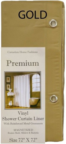 Штора для ванной Carnation Home Fashions Premium 4 Gauge Gold защитная фото 3
