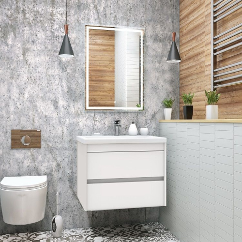 Мебель для ванной Art&Max Family 75, подвесная, Bianco Lucido фото 5