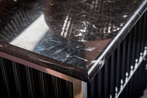 Мебель для ванной Armadi Art Monaco 100 столешницей из мрамора черная, хром фото 6