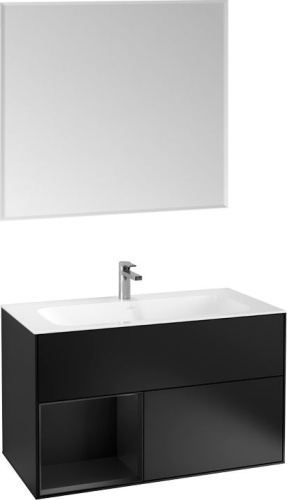 Мебель для ванной Villeroy & Boch Finion G030PDPD 100 с подсветкой и освещением стены фото 6