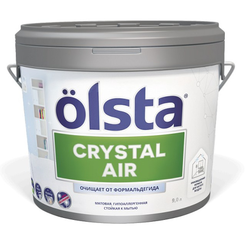 Краска OLSTA Crystal Air очищает воздух в помещении от формальдегида