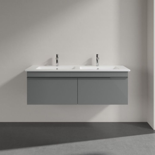 Мебель для ванной Villeroy & Boch Venticello 125 glossy grey, с ручками хром фото 2