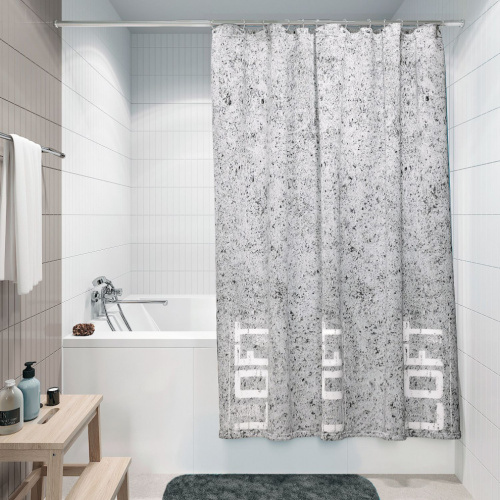 Штора для ванной Fora FOR-LT095 180х180 см, loft, бетон Штора для ванной Fora FOR-LT095 180х180 см, loft, бетон