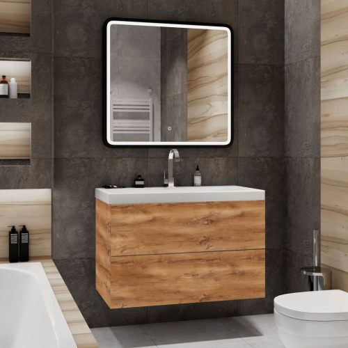 Мебель для ванной Art&Max Verona-Push 90 дуб кельтик светлый фото 6