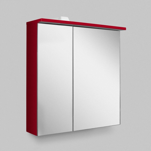 Зеркало-шкаф AM.PM Spirit V2.0 60 R с LED-подсветкой, красный глянец фото 3