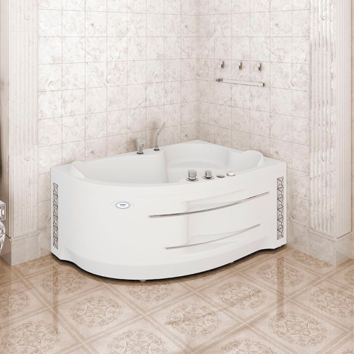 Акриловая ванна Radomir Vannesa Massage Ирма 160х105, с каркасом, экраном и полотенцедержателем, баланс, R фото 2