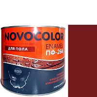 Эмаль Новоколор ПФ 266 «Красно-Коричневая» быстросохнущая глянцевая для пола — 25кг «Novocolor»