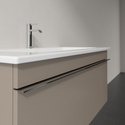 Мебель для ванной Villeroy & Boch Venticello 95 truffle grey, с ручкой хром фото 4