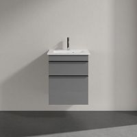 Мебель для ванной Villeroy & Boch Venticello 46 glossy grey, с ручками хром