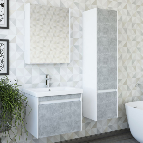 Мебель для ванной Sanflor Калипсо 60, белая, ателье светлый фото 4