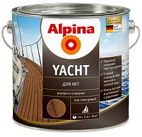 Лак Alpina Yachtlack Алкидно-уретановая, алкидная, для наружных работ, полуматовый