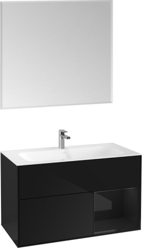 Мебель для ванной Villeroy & Boch Finion G040PHPH 100 с подсветкой и освещением стены фото 4
