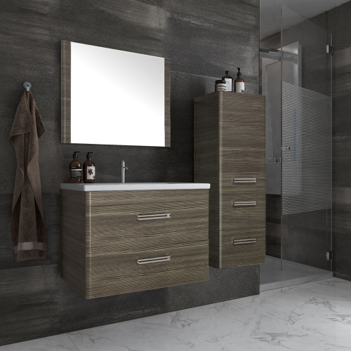 Мебель для ванной Style Line Лотос 80 Plus подвесная, шелк зебрано фото 4