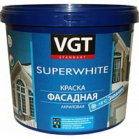 Краска VGT SUPERWHITE ВД-АК-1180 ФАСАДНАЯ ЗИМНЯЯ для работ при отрицательных температурах