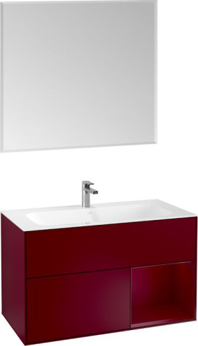 Мебель для ванной Villeroy & Boch Finion G040HBHB 100 с подсветкой и освещением стены фото 6