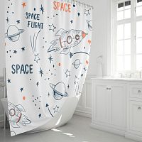 Штора для ванной Fixsen Space FX-2508 180x200 Штора для ванной Fixsen Space FX-2508 180x200