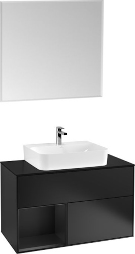 Мебель для ванной Villeroy & Boch Finion G112PDPD 100 с подсветкой и освещением стены фото 7
