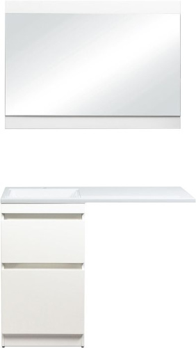 Мебель для ванной Style Line Даллас 110 Люкс Plus напольная, белая фото 5