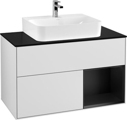 Мебель для ванной Villeroy & Boch Finion G122PDMT 100 с подсветкой и освещением стены фото 3